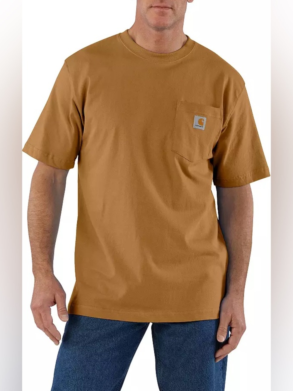 Carhartt Iconic K87 Pocket Tshirt New Color Carhartt Brown Loose Fit Large